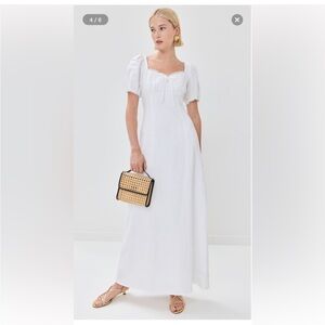 Reformation Cherise white dress